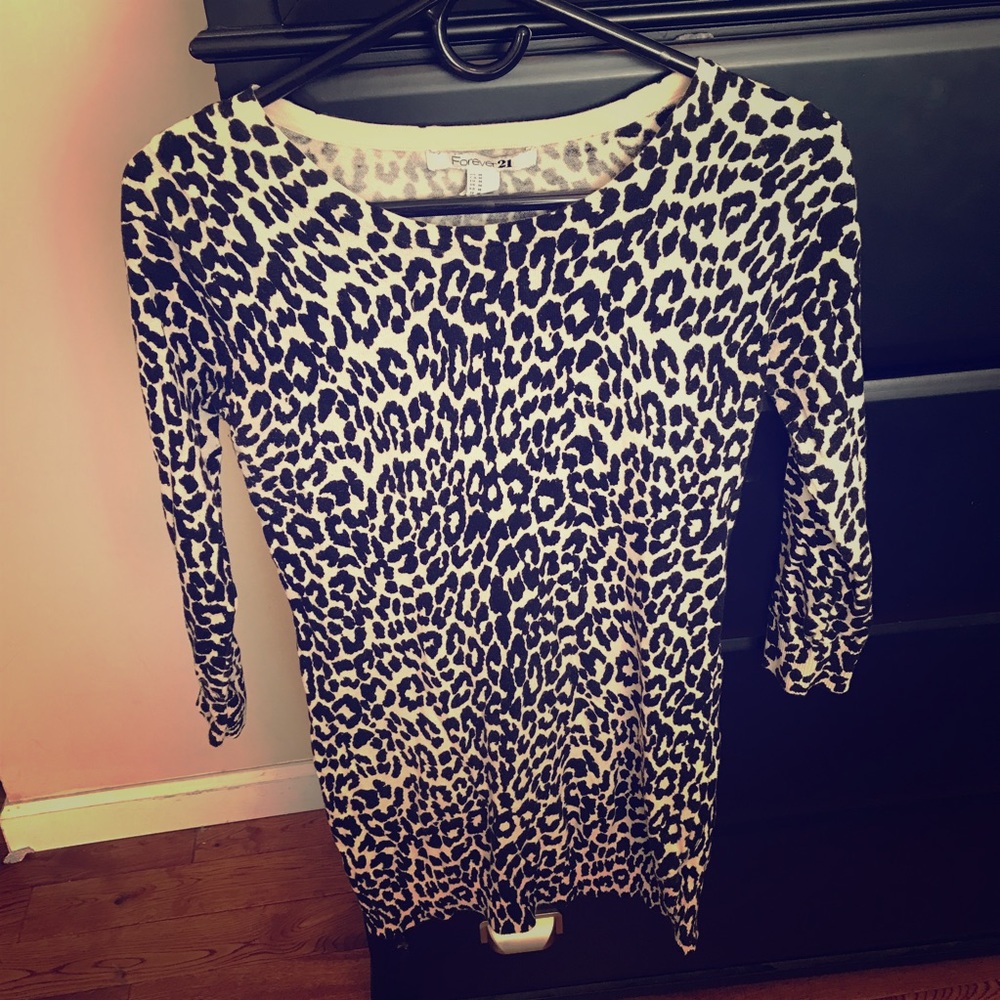 Forever 21 “Leopard Print” Sweater Dress